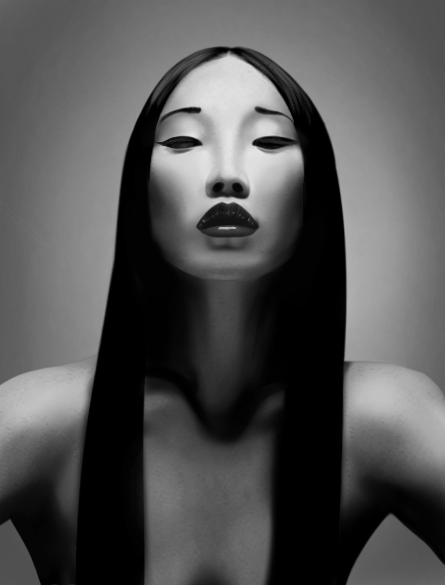 portait noir et blanc femme asiatique.jpg