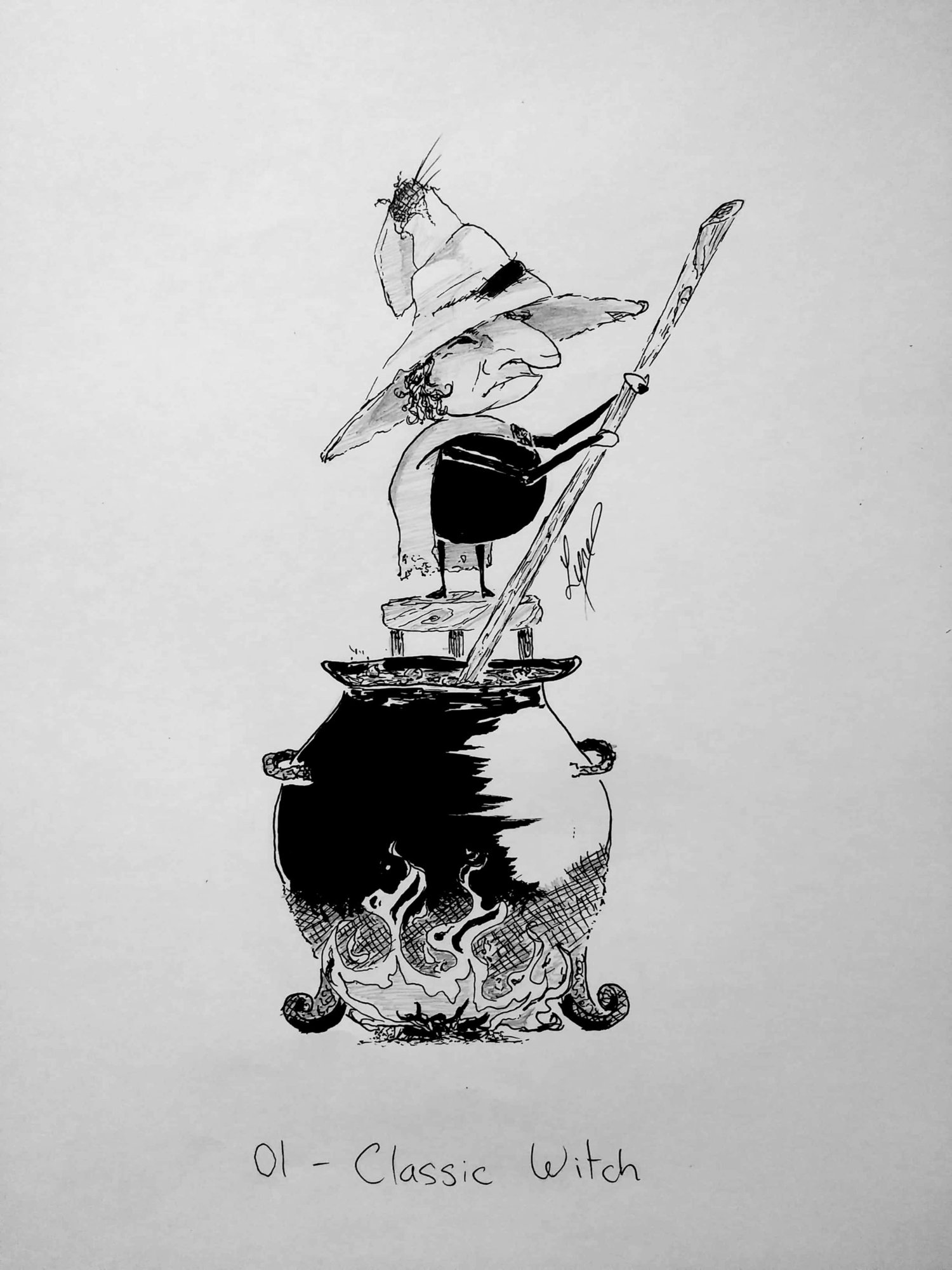 Inktober 2020 _ 01 - Classic Witch.jpg
