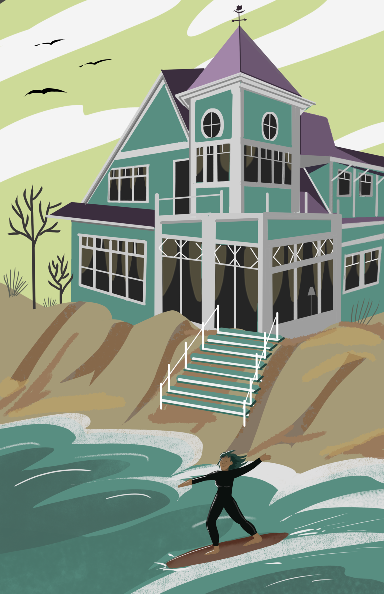 villa borde de mer study3_glisse inktober.png