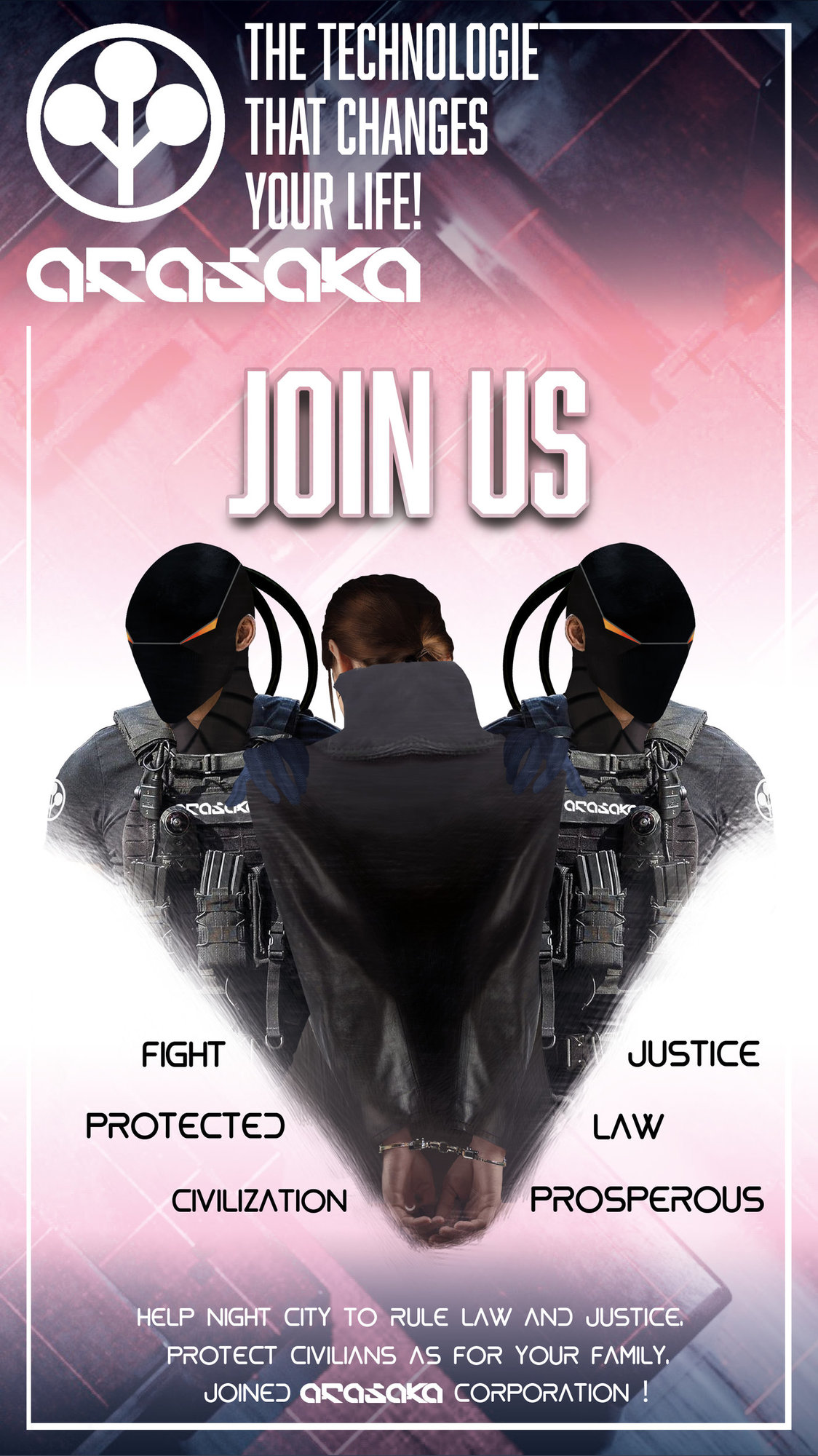 Affiche de propagande Neomilitarisme Arasaka final.jpg