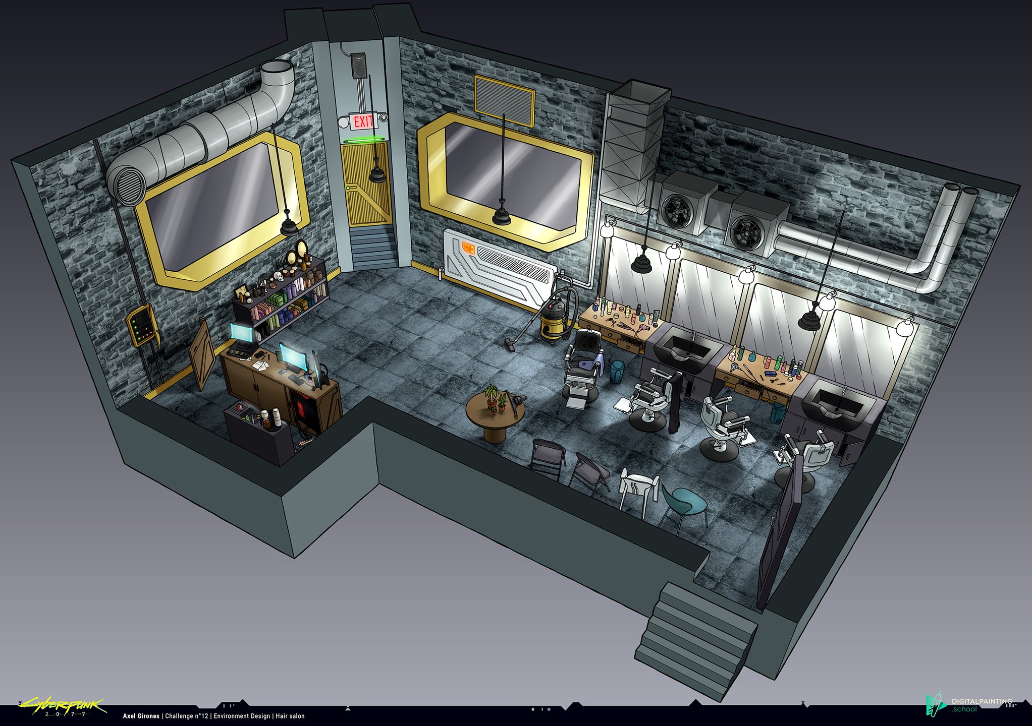 cyberpunk hair salon cutaway final