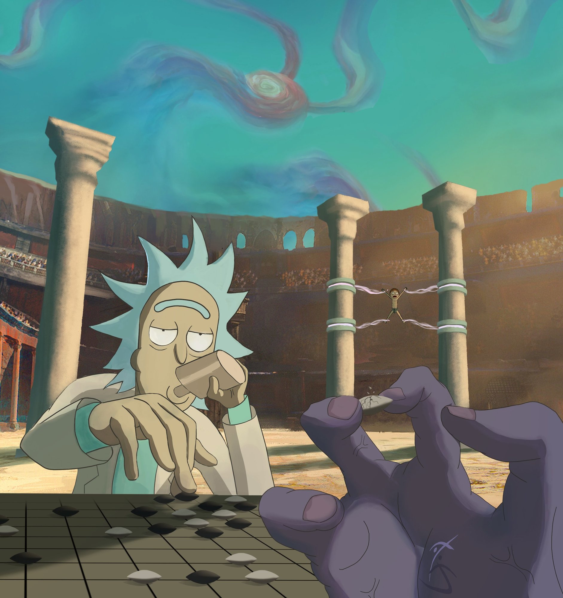 Rick et Morty plays go.jpg