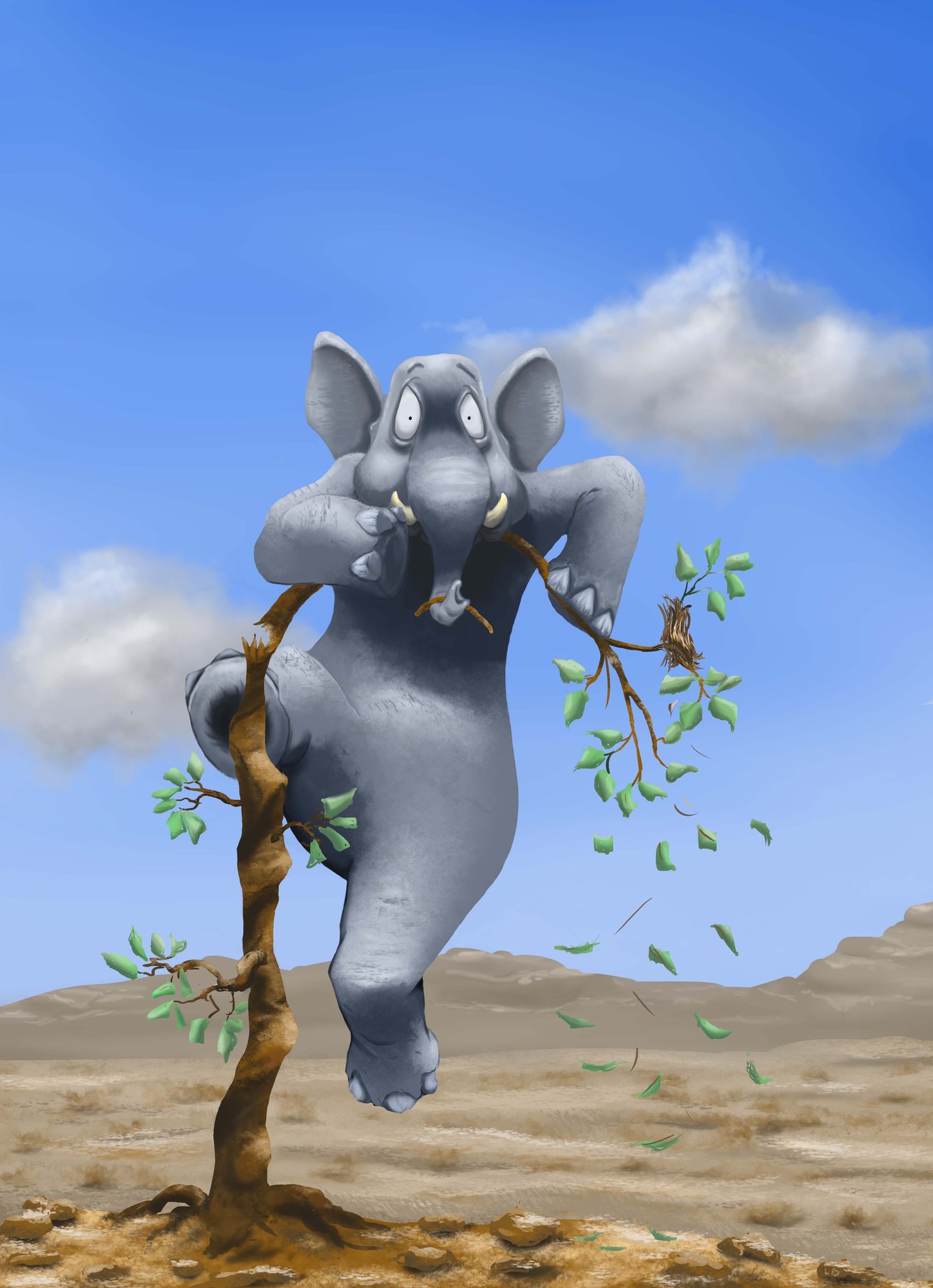 l'éléphant sur l'arbre.jpg