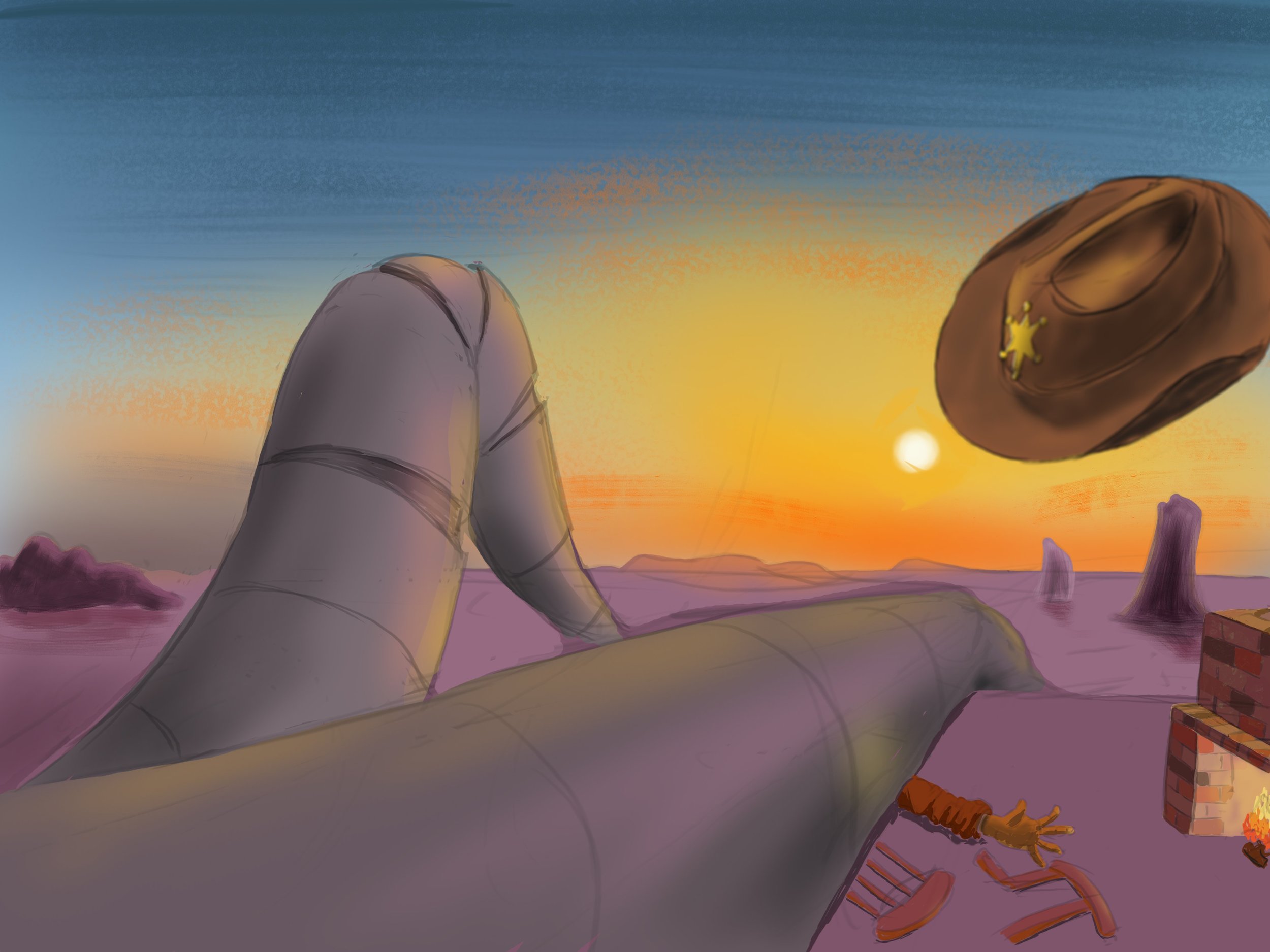 Des vers blindés écrasent un sheriff, au chaud près de la cheminée - 05.jpg