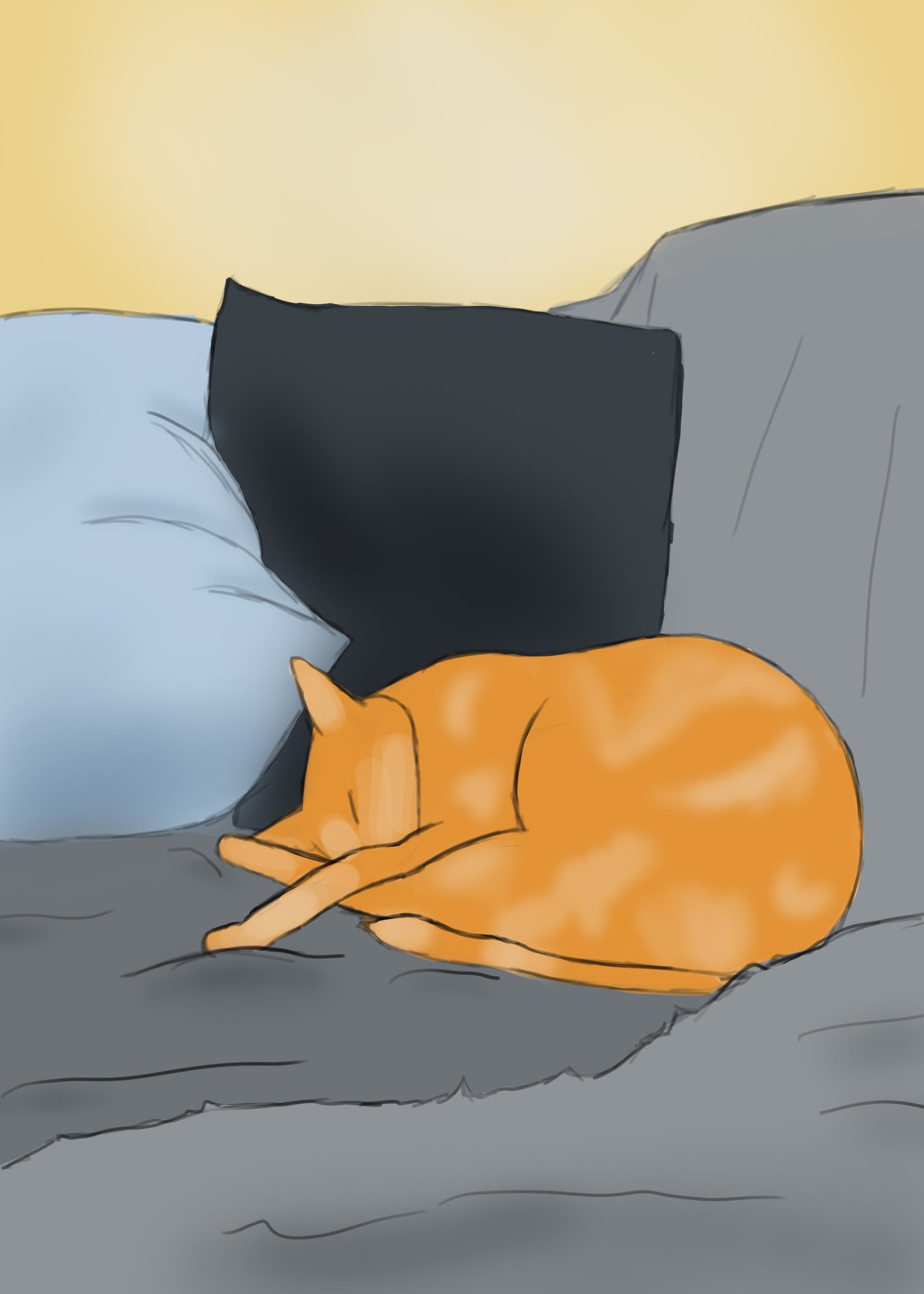 Chat endormi - croquis numéro 1.jpg