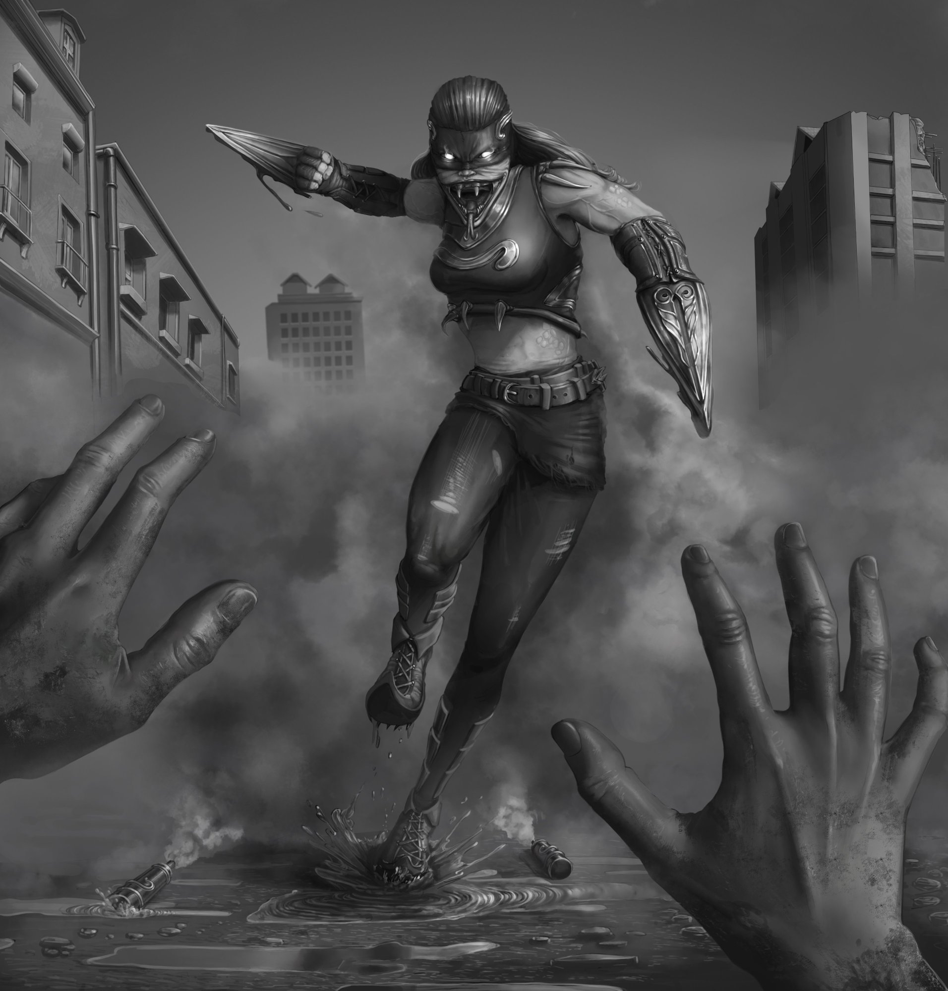 supervilain snake women noir et blanc avec batiment et main assombri.jpg