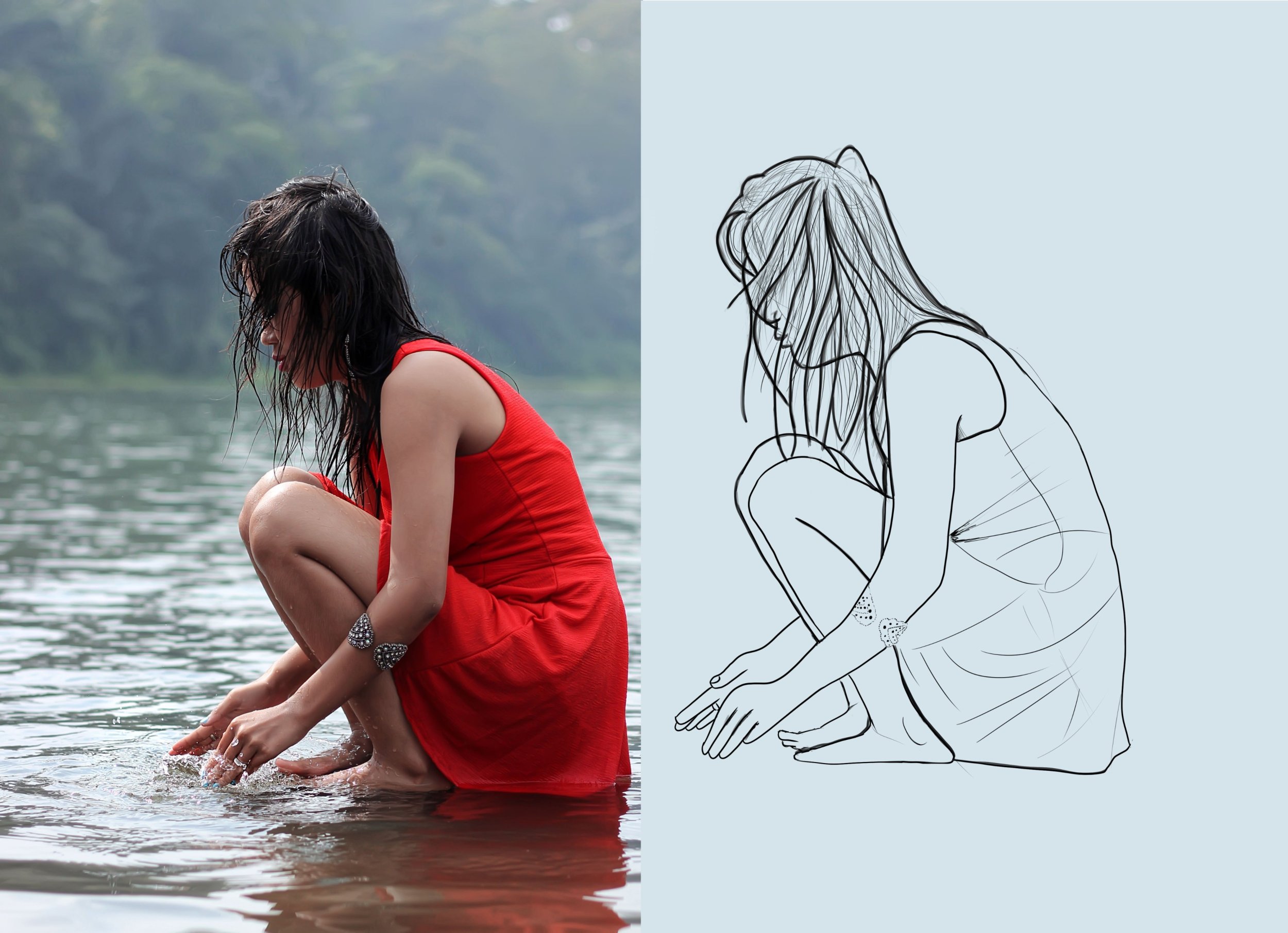 Exercice 5 - Jeune femme au bord de l'eau.jpg