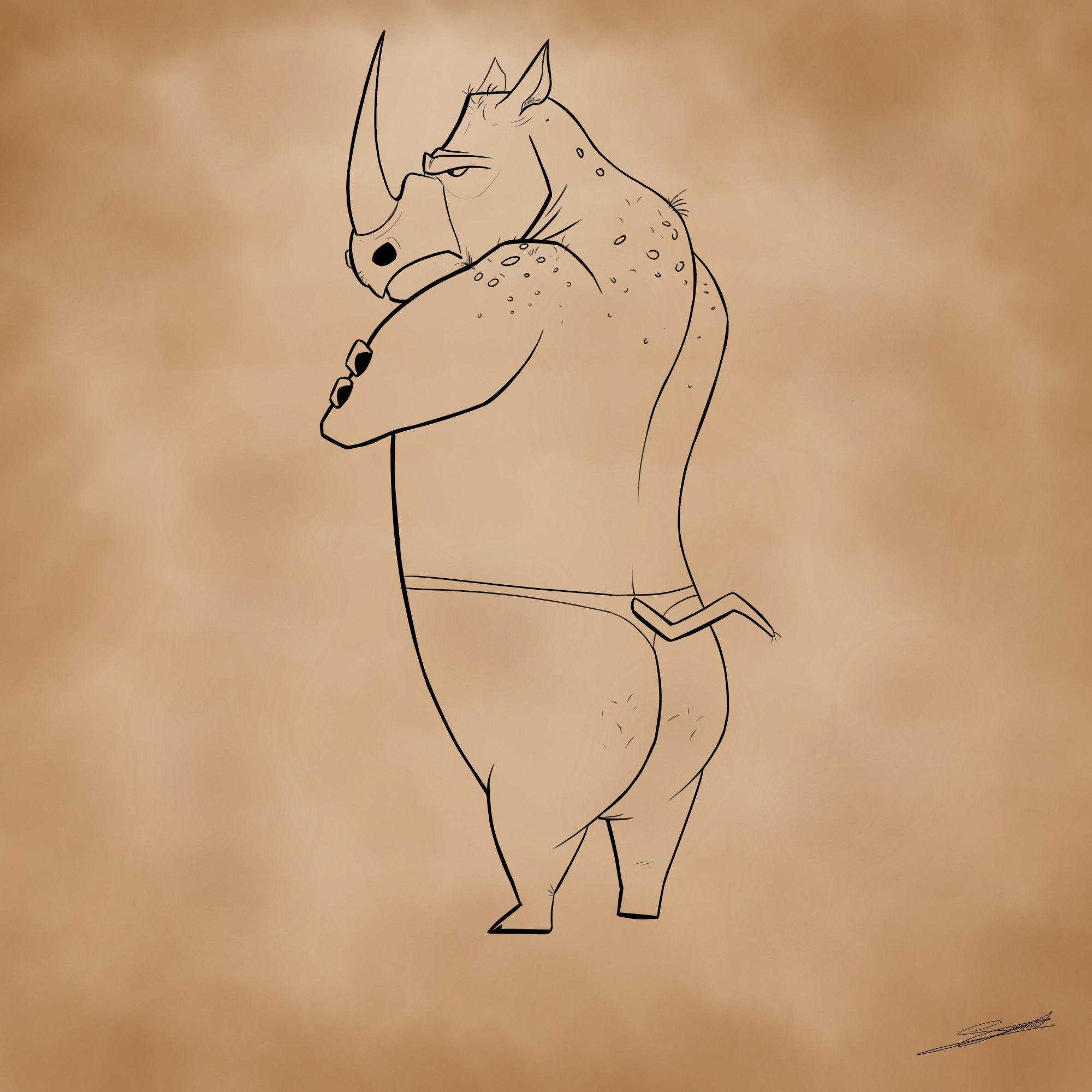 Rhino en string, Fin chapitre.jpg