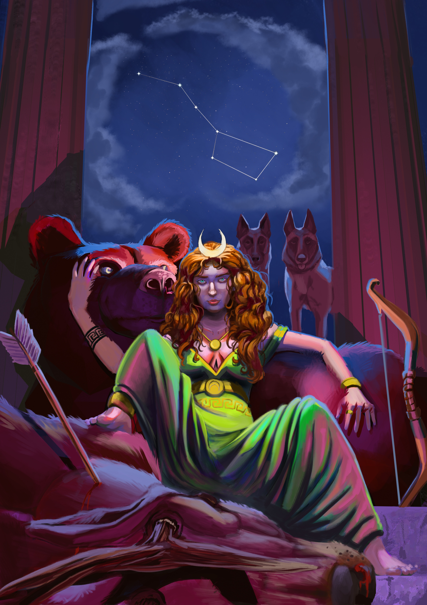 Artémis et Callisto wip 3.jpg