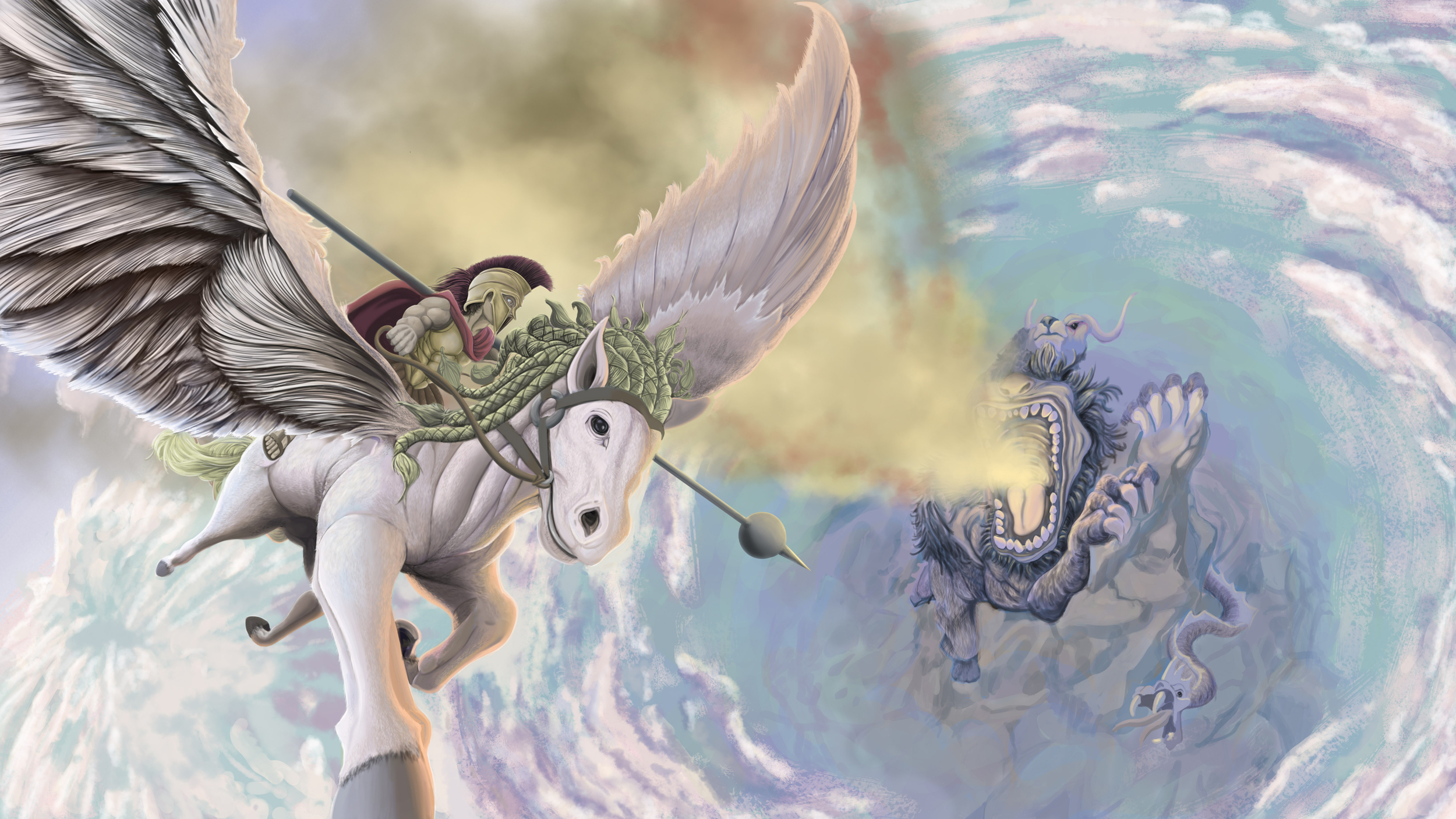 Challenge digital painting challenge 18- pégase-chimère- WIP 2.jpg