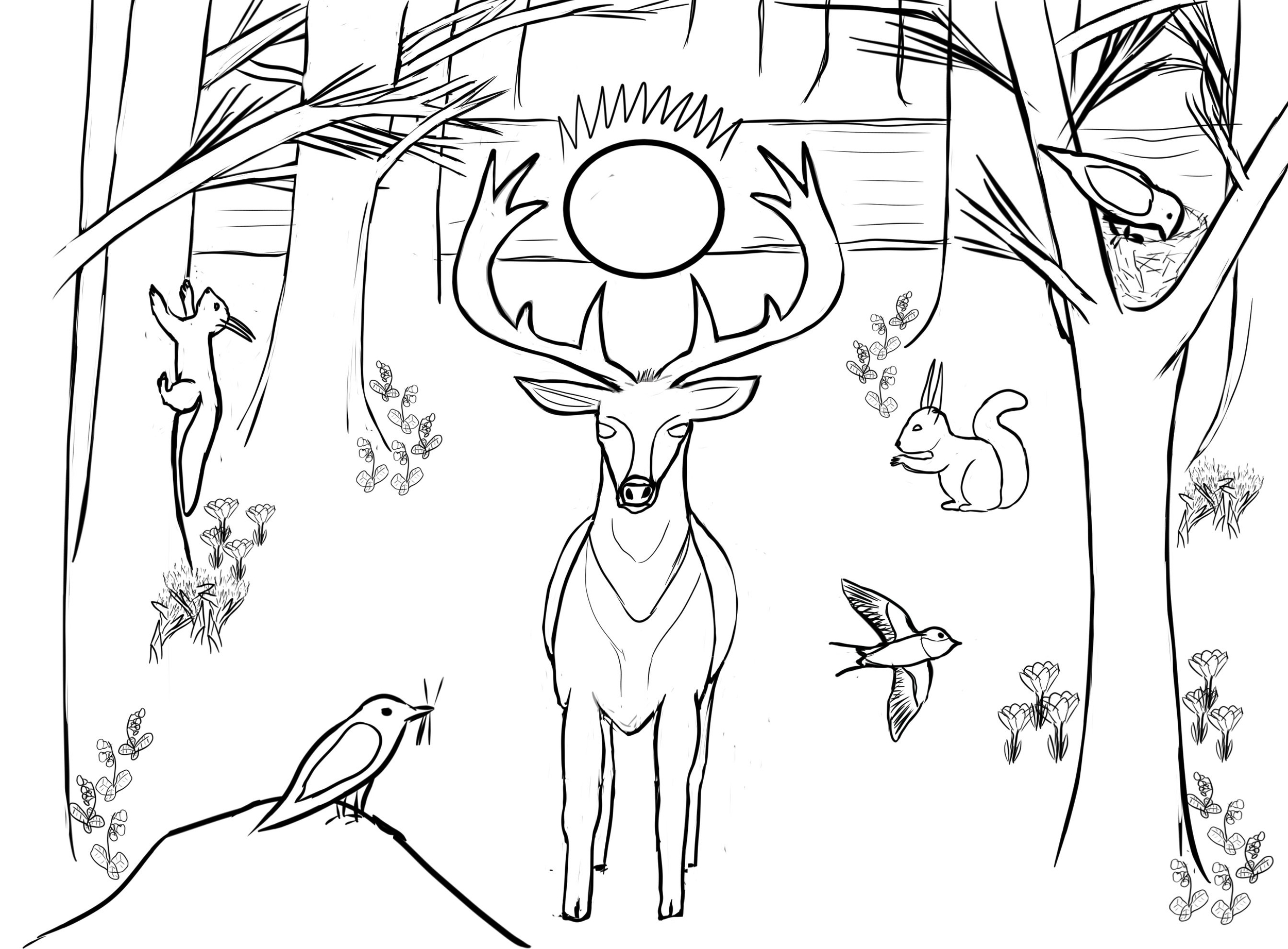 cerf 2 face croquis.jpg