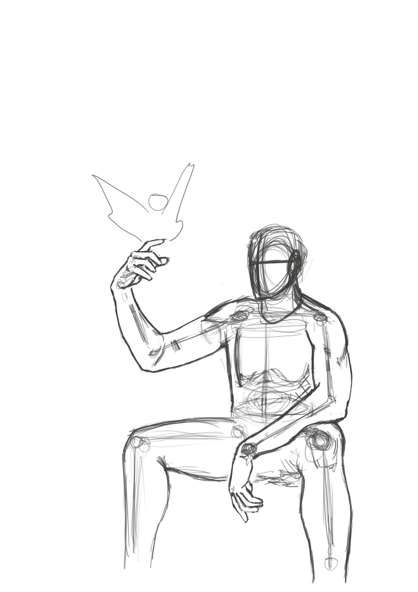 .Sombre Guerrier dans la lumiere. sketch 2.jpg